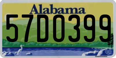 AL license plate 57DO399