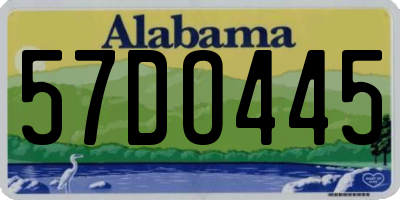 AL license plate 57DO445