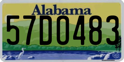 AL license plate 57DO483