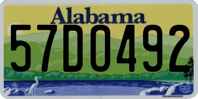 AL license plate 57DO492