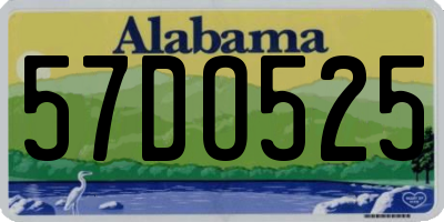AL license plate 57DO525