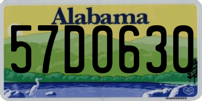 AL license plate 57DO630