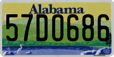 AL license plate 57DO686