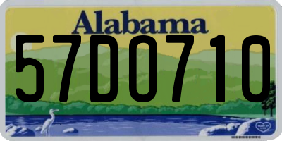 AL license plate 57DO710