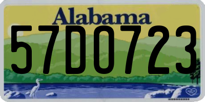 AL license plate 57DO723