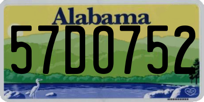 AL license plate 57DO752