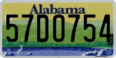 AL license plate 57DO754
