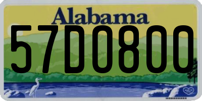 AL license plate 57DO800
