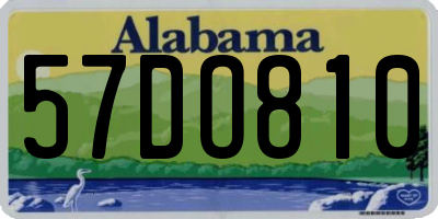 AL license plate 57DO810