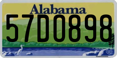 AL license plate 57DO898