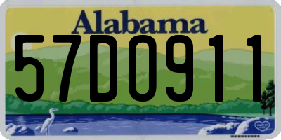 AL license plate 57DO911