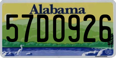 AL license plate 57DO926