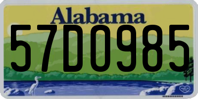 AL license plate 57DO985