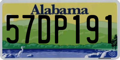 AL license plate 57DP191