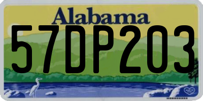 AL license plate 57DP203