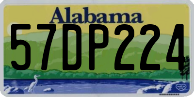 AL license plate 57DP224