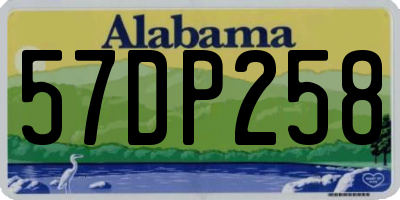 AL license plate 57DP258