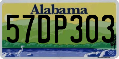 AL license plate 57DP303