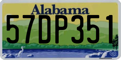 AL license plate 57DP351
