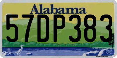 AL license plate 57DP383