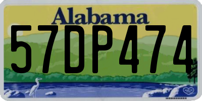 AL license plate 57DP474