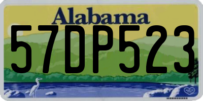 AL license plate 57DP523