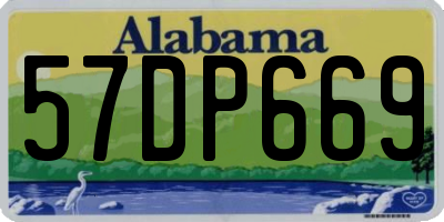 AL license plate 57DP669