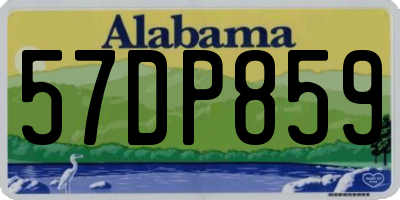 AL license plate 57DP859