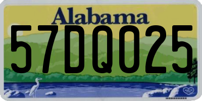 AL license plate 57DQ025