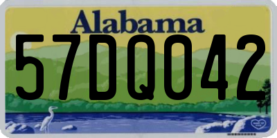 AL license plate 57DQ042