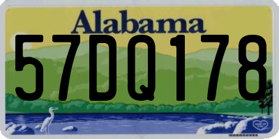 AL license plate 57DQ178