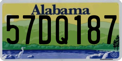 AL license plate 57DQ187