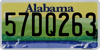 AL license plate 57DQ263