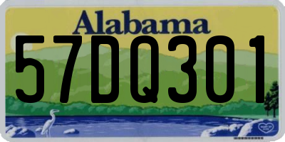 AL license plate 57DQ301