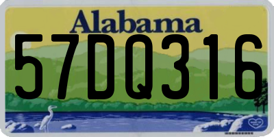 AL license plate 57DQ316