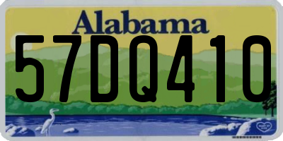 AL license plate 57DQ410