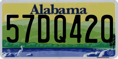 AL license plate 57DQ420