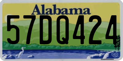 AL license plate 57DQ424