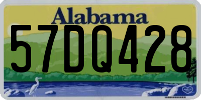 AL license plate 57DQ428