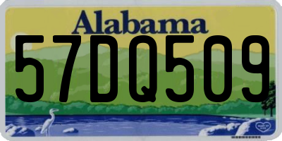 AL license plate 57DQ509