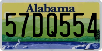 AL license plate 57DQ554