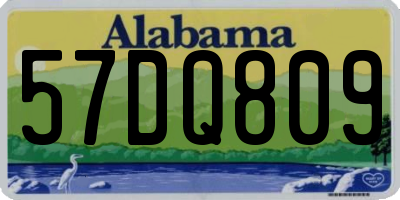 AL license plate 57DQ809