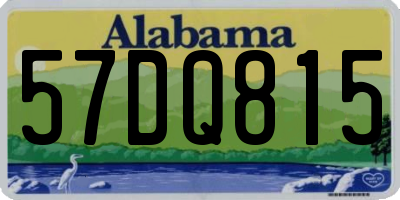 AL license plate 57DQ815