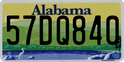 AL license plate 57DQ840