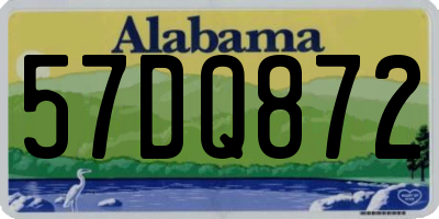 AL license plate 57DQ872
