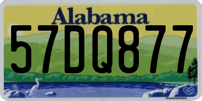 AL license plate 57DQ877
