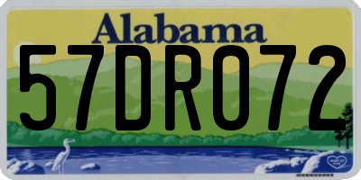 AL license plate 57DR072
