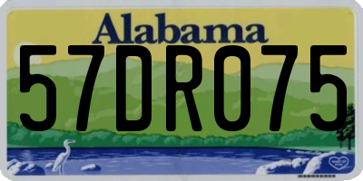 AL license plate 57DR075