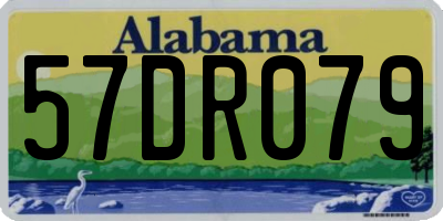 AL license plate 57DR079