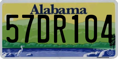 AL license plate 57DR104